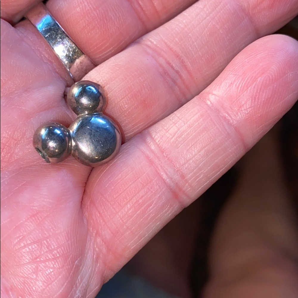 Solid Silver Mickey Mouse Charm - image 1